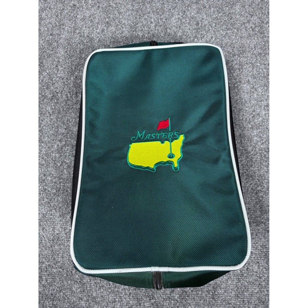 Masters Tournament Golf Shoe Bag Green Black Ballistic Nylon Embroidered Logo